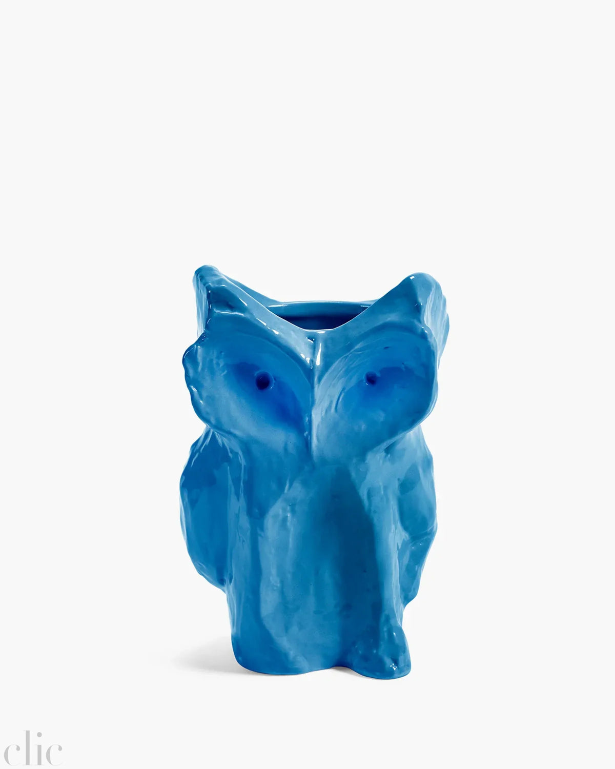 Small Owl Vase in Blue After