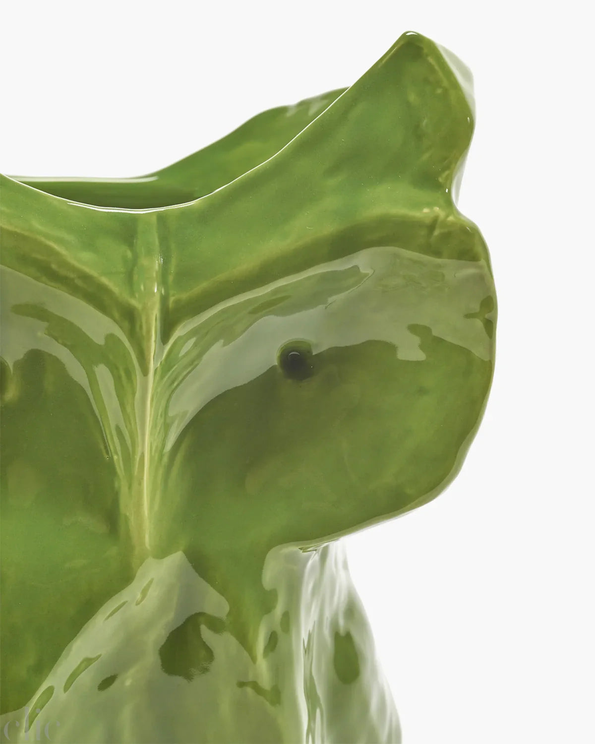 Large Owl Vase in Green