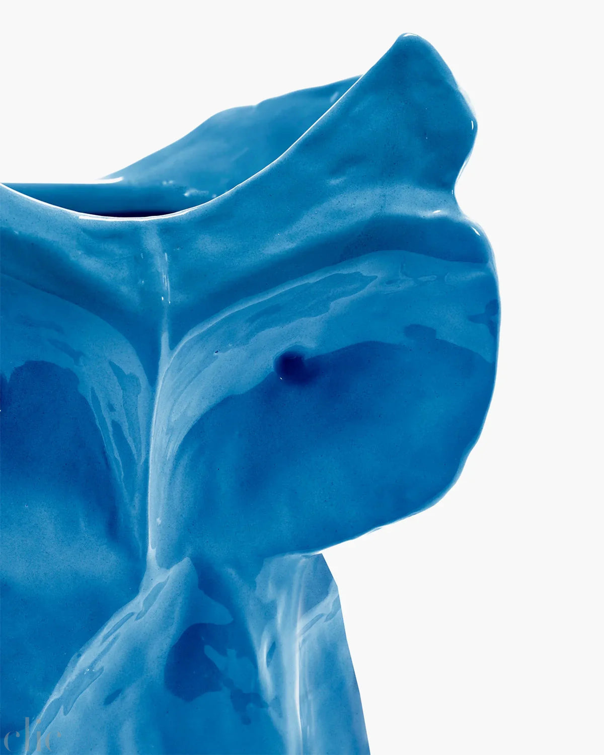 Large Owl Vase in Blue After