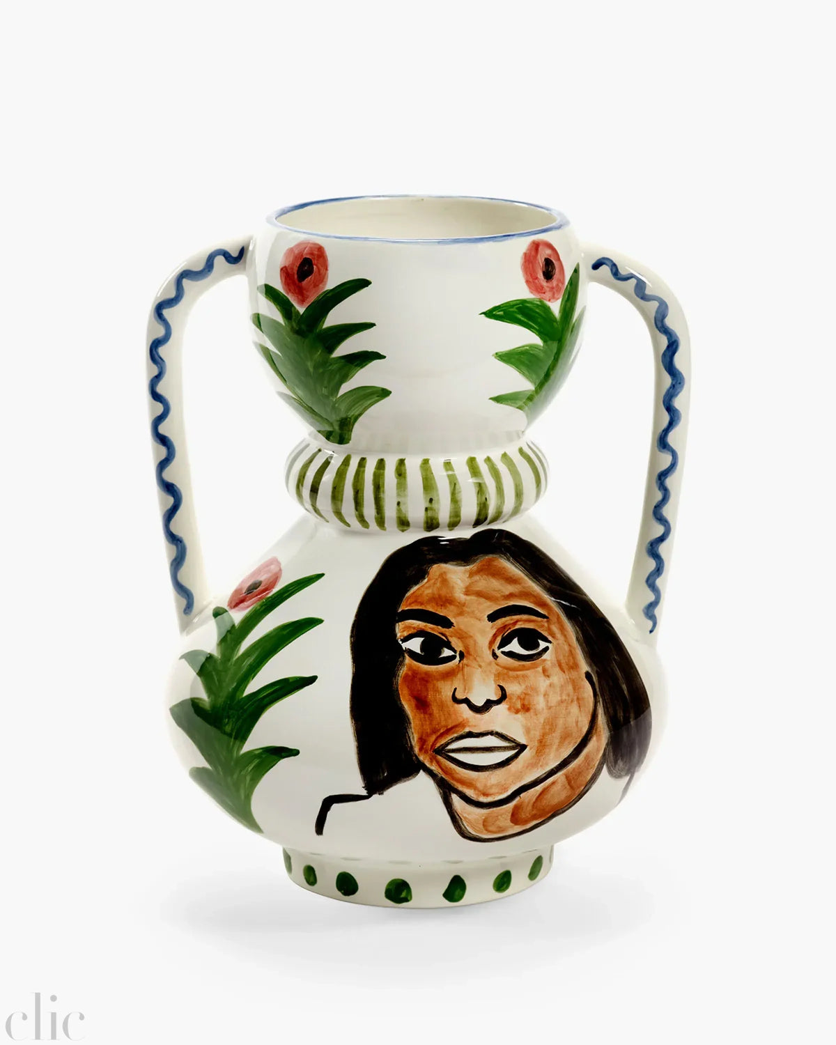 Hand Painted Mamey Vase