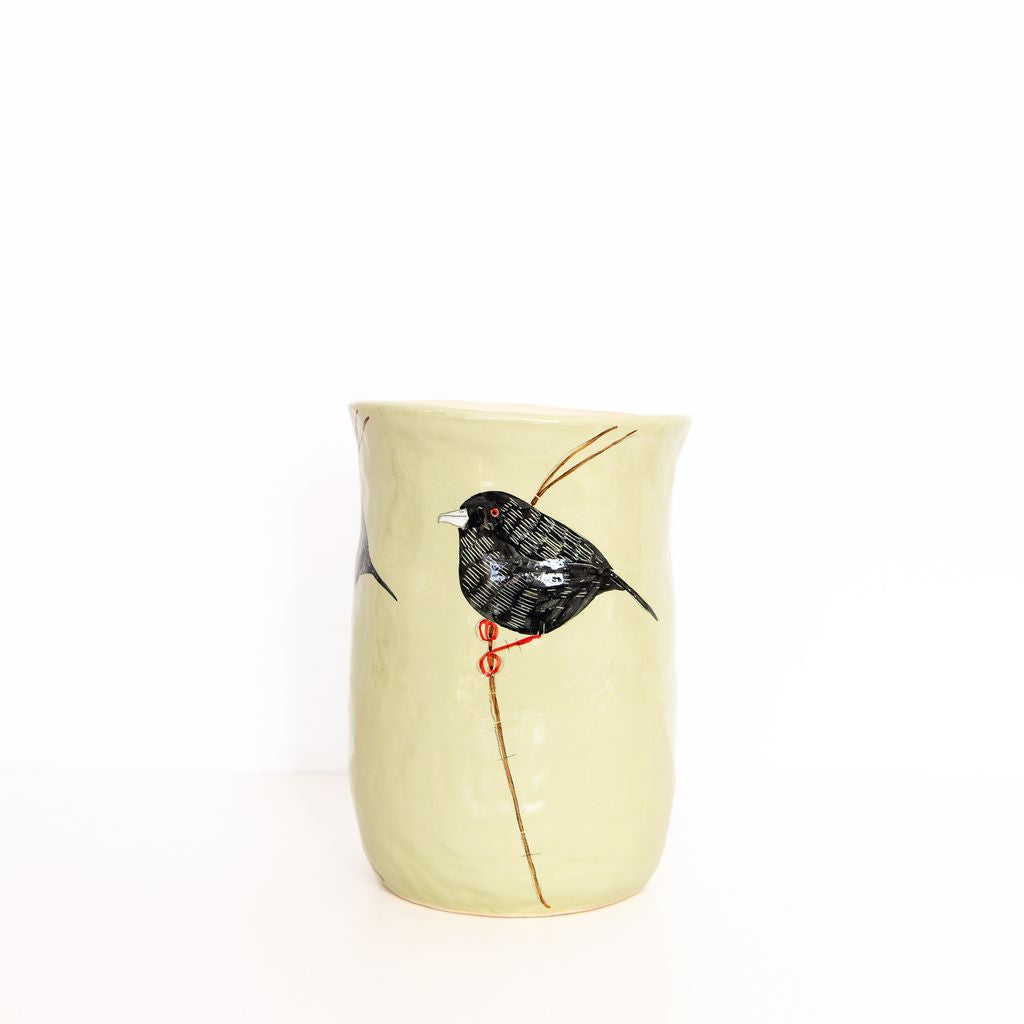 Large Bird Vase in Green, from Gemma Orkin