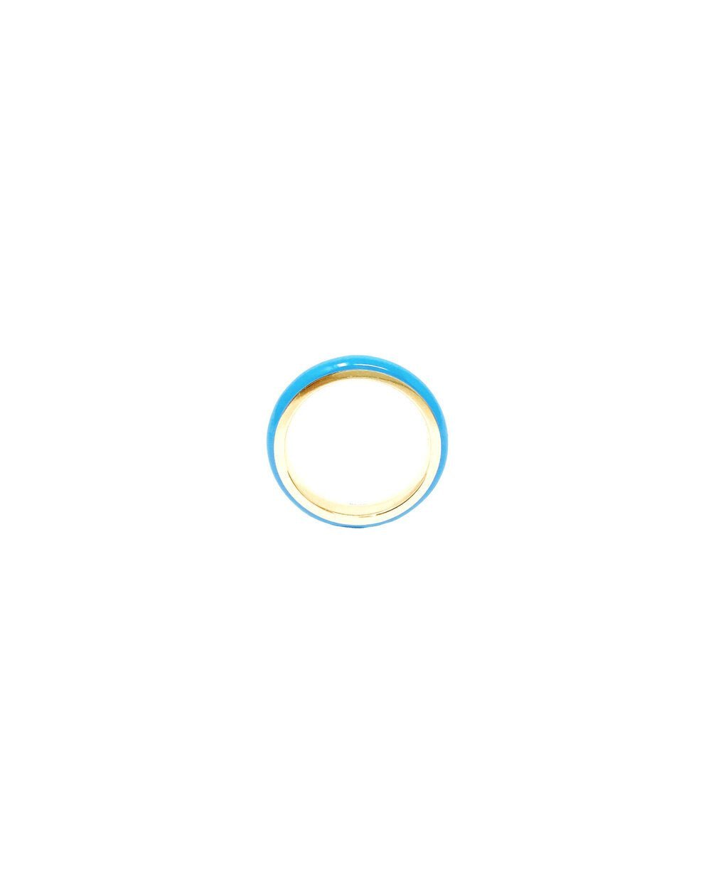 Enamel Thin Stacking Ring 14K Gold, from Fry Powers