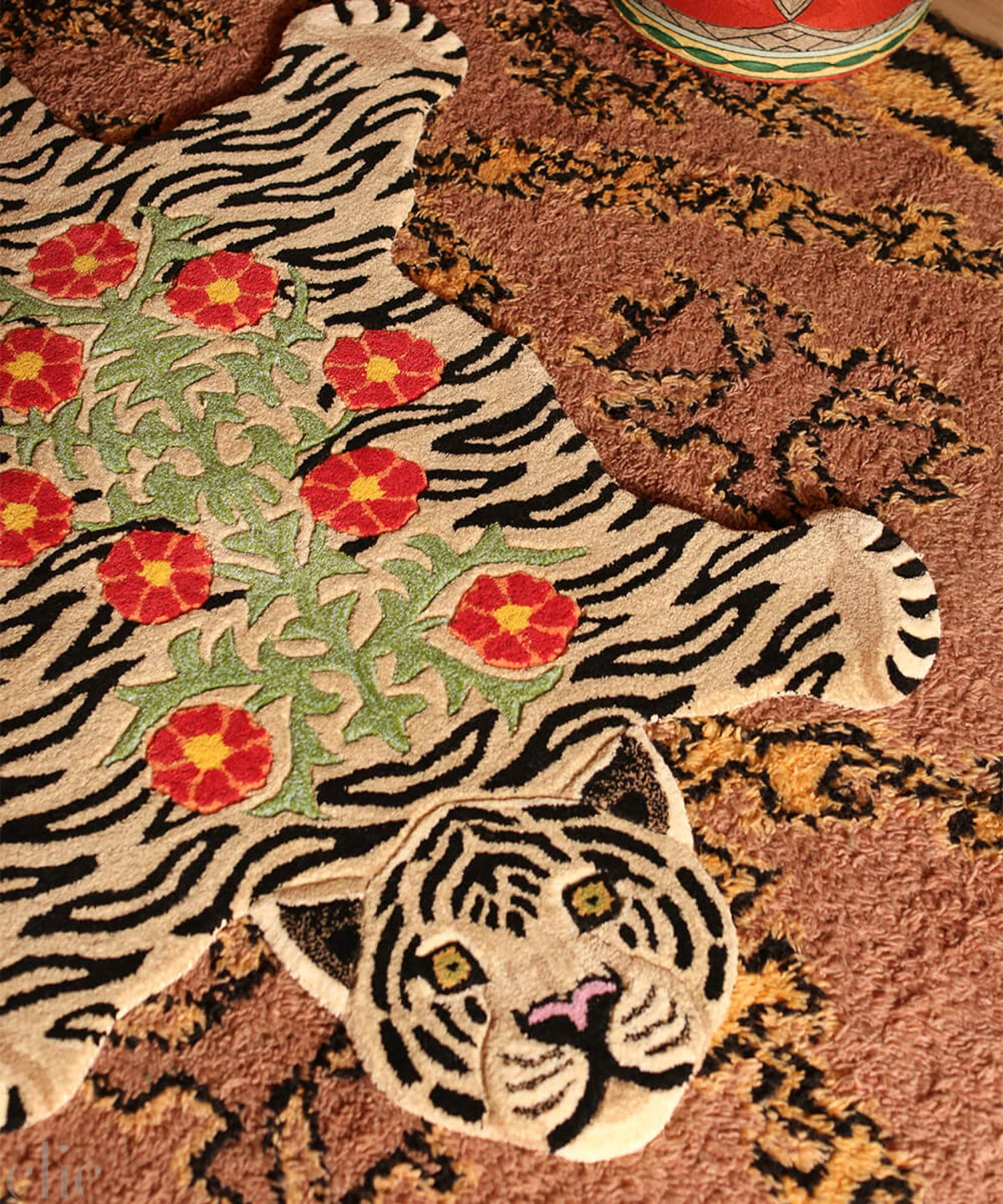 Floral White Tiger Rug, from Doing Goods