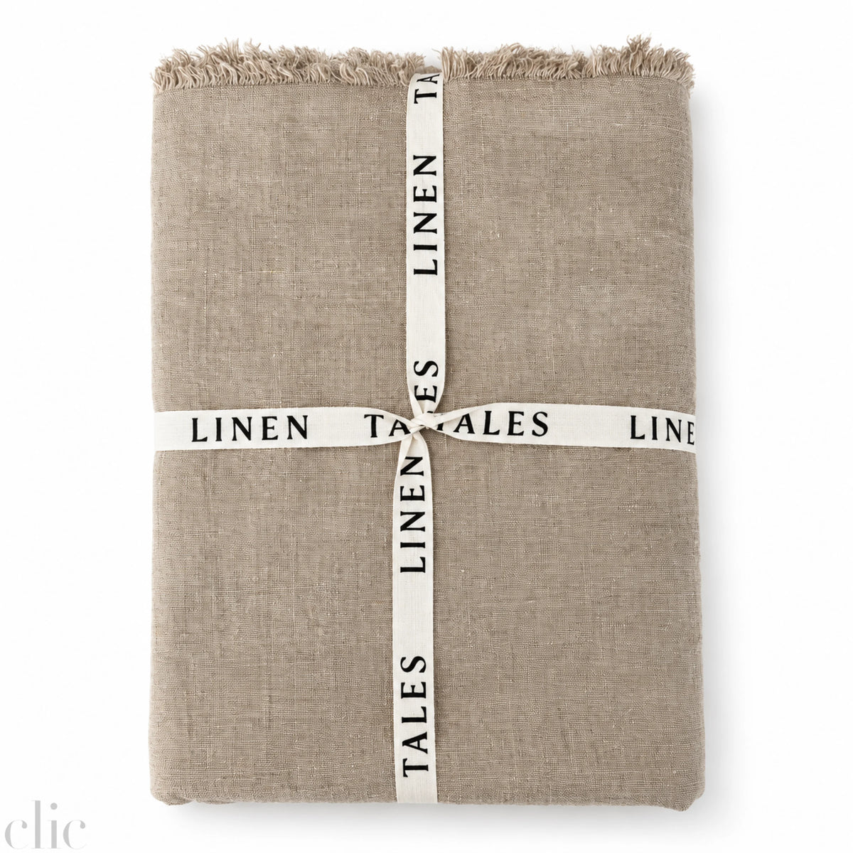 Natural Linen with Fringes Tablecloth, from Linen Tales