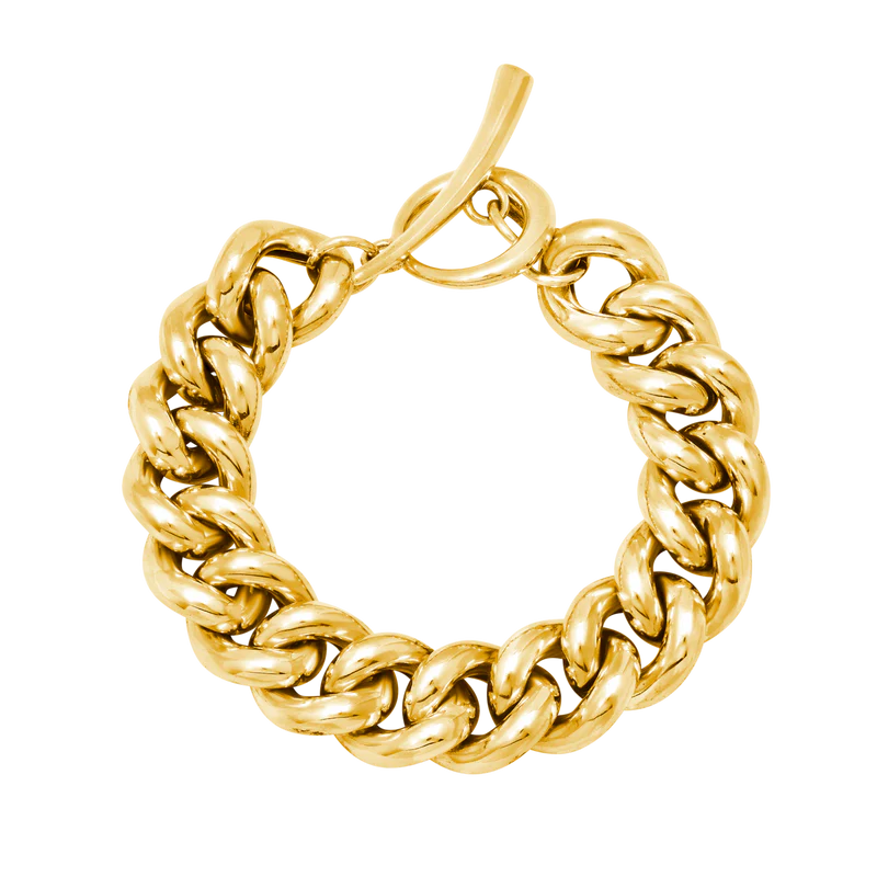 38MM Full Palma Bracelet in Yellow Gold Plate, from Gabriela Artigas