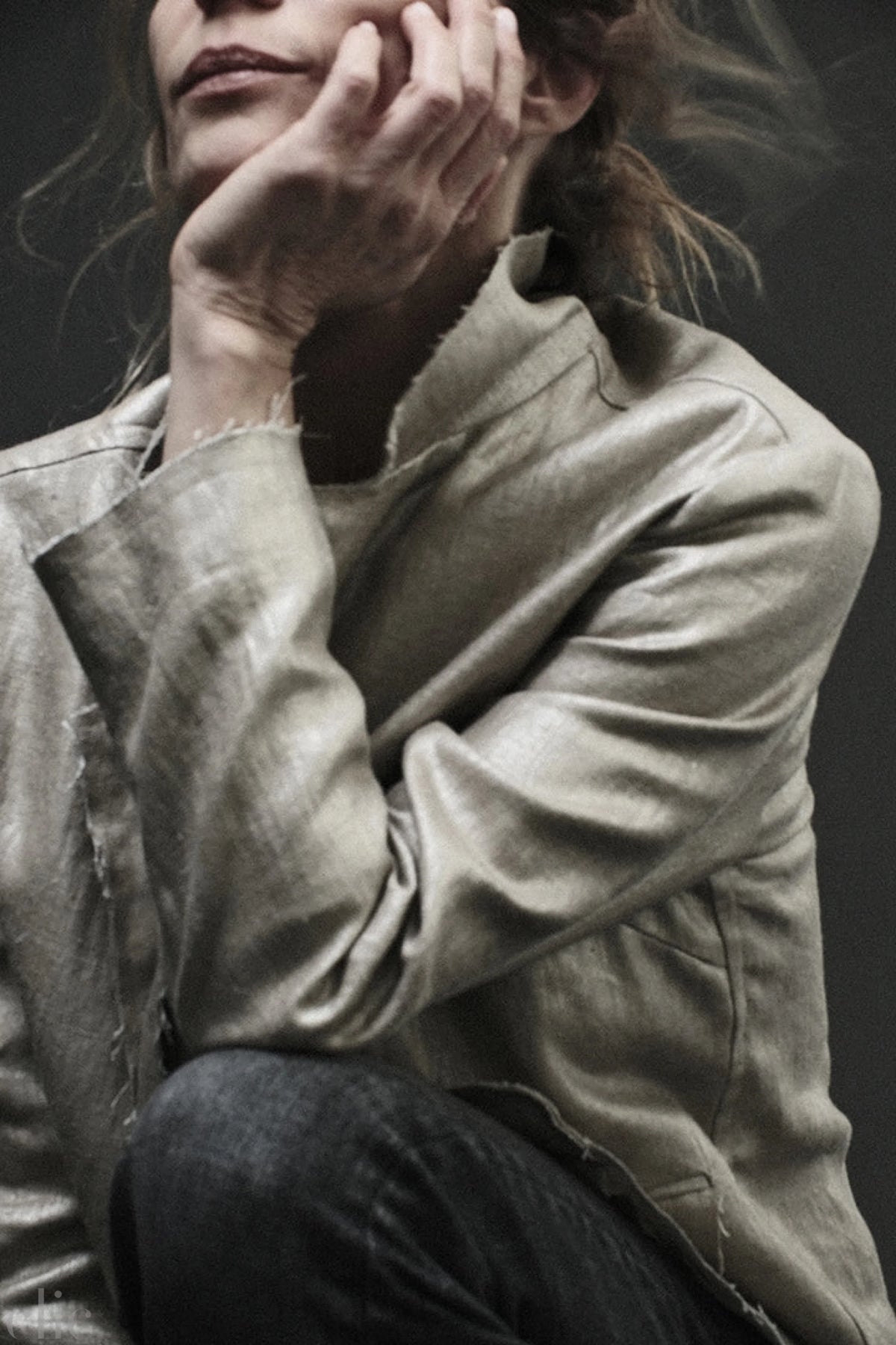 Galiano Linen Jacket in Gold, from Monday12