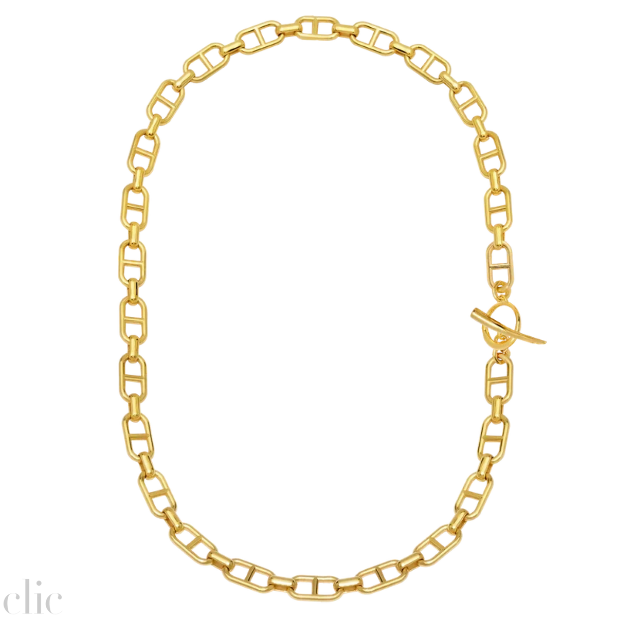 15mm Stirrup Chain Necklace in Gold Vermeil, from Gabriela Artigas