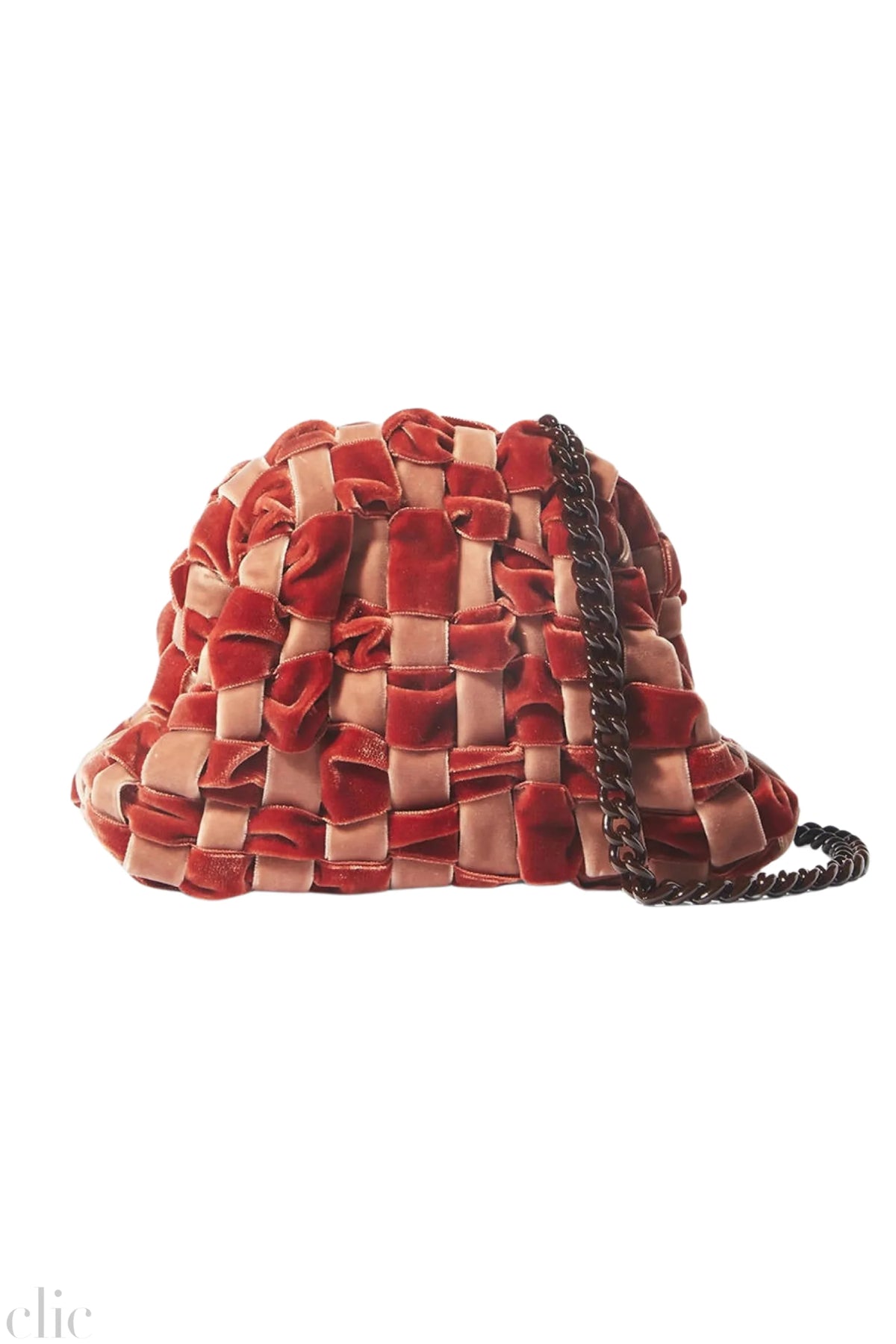Velvet Mini Game Bag in Checkered Rose, from Maria La Rosa