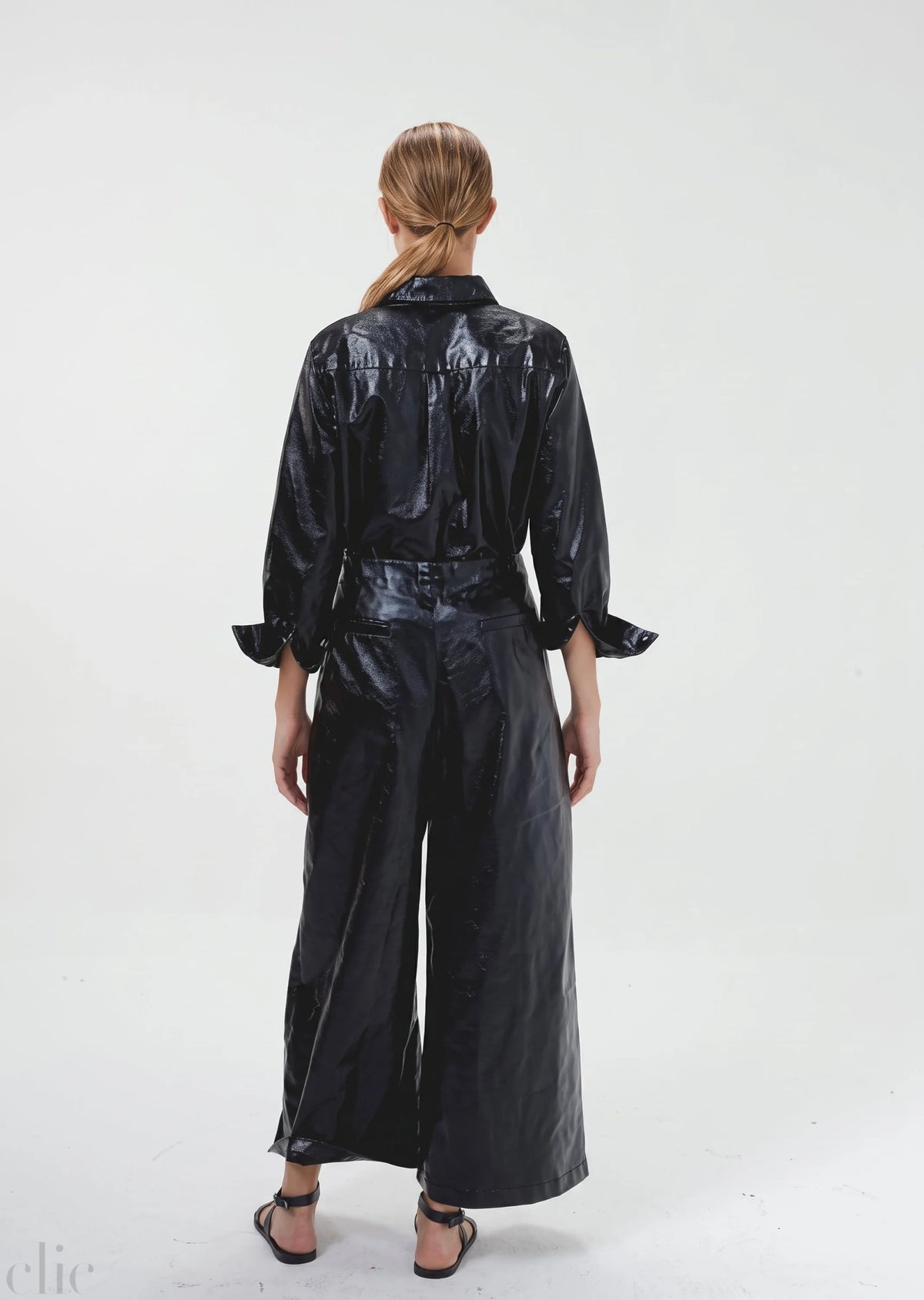 Culotte Pants in Metallic Black, from Lanhtropy