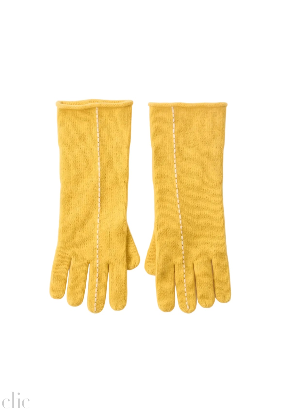 Short Stitch Gloves in Yellow, from Kokyo