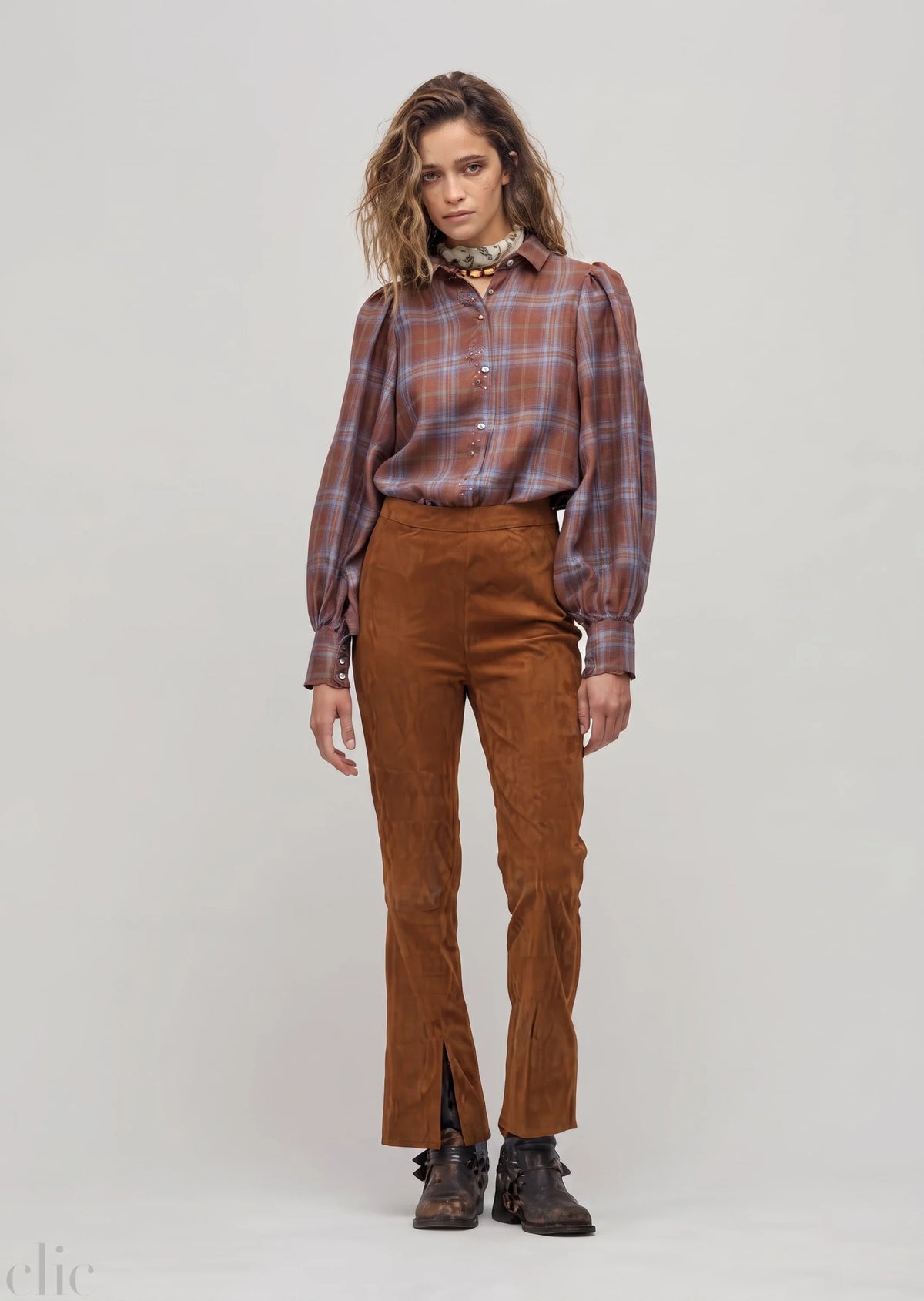 Tori Suede Pants in Tan, from Lanhtropy