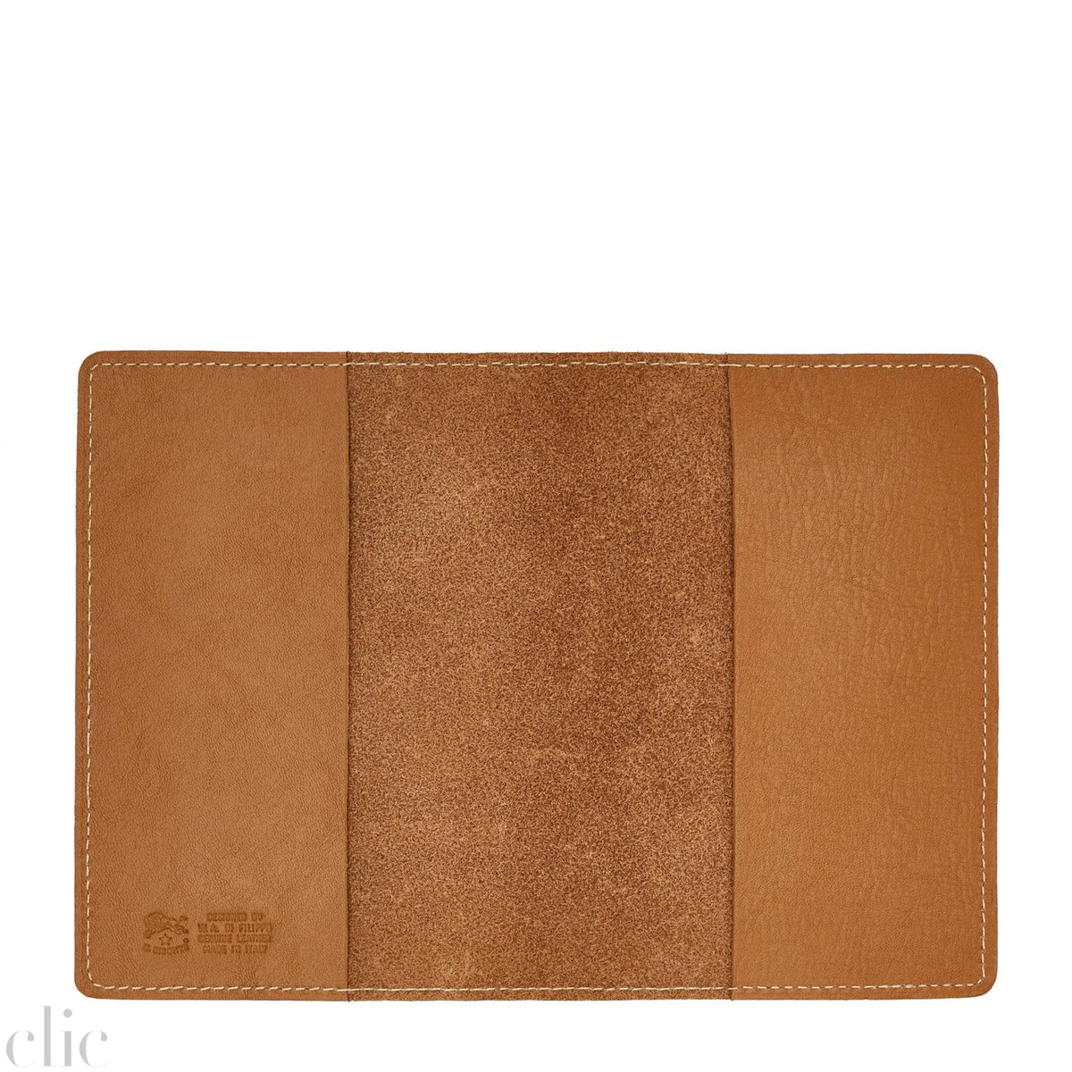 Leather Passport Holder in Gianduia, from IL Bisonte