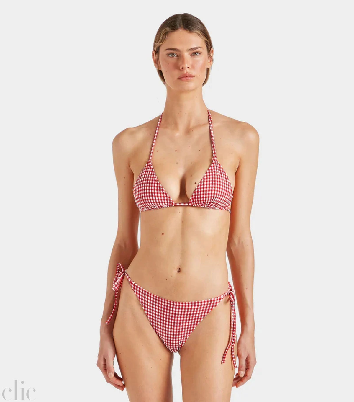 Sabrina Bikini in Gingham Red, from Hunza G