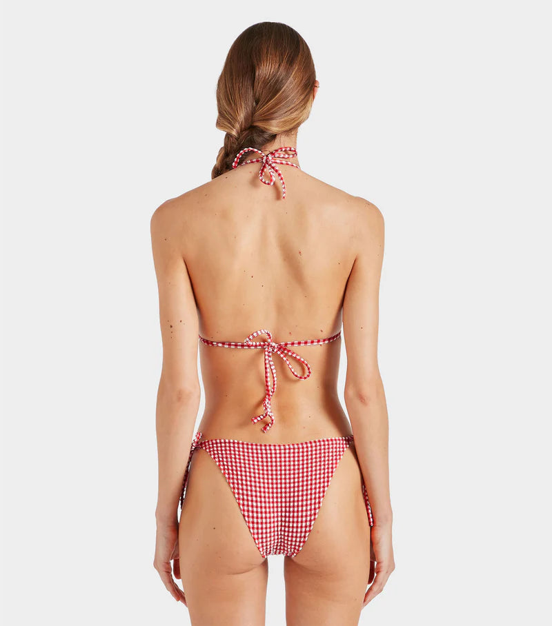 Sabrina Bikini in Gingham Red, from Hunza G