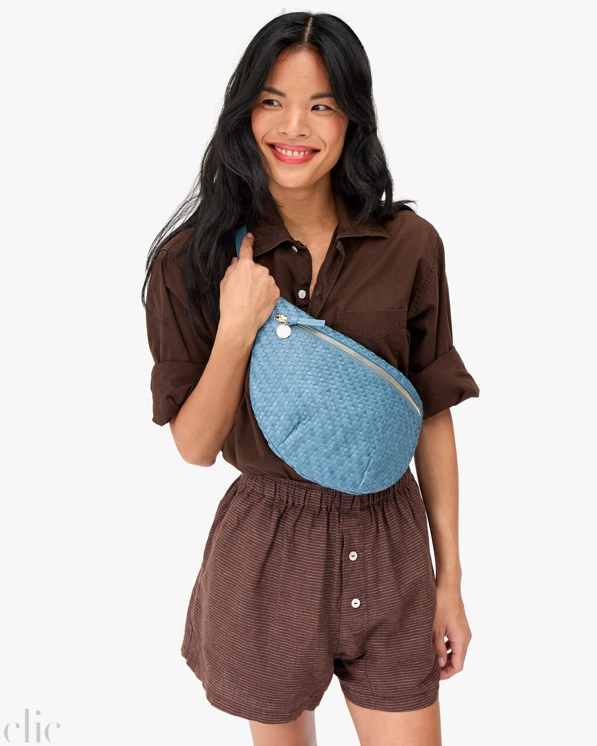 Grande Fanny Pack in Desert Blue, from Clare V