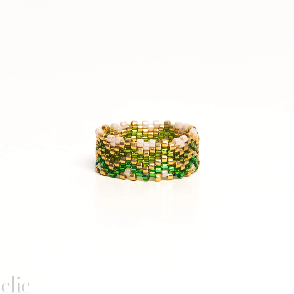Miyuki Ring 3 in Green, from Mercado