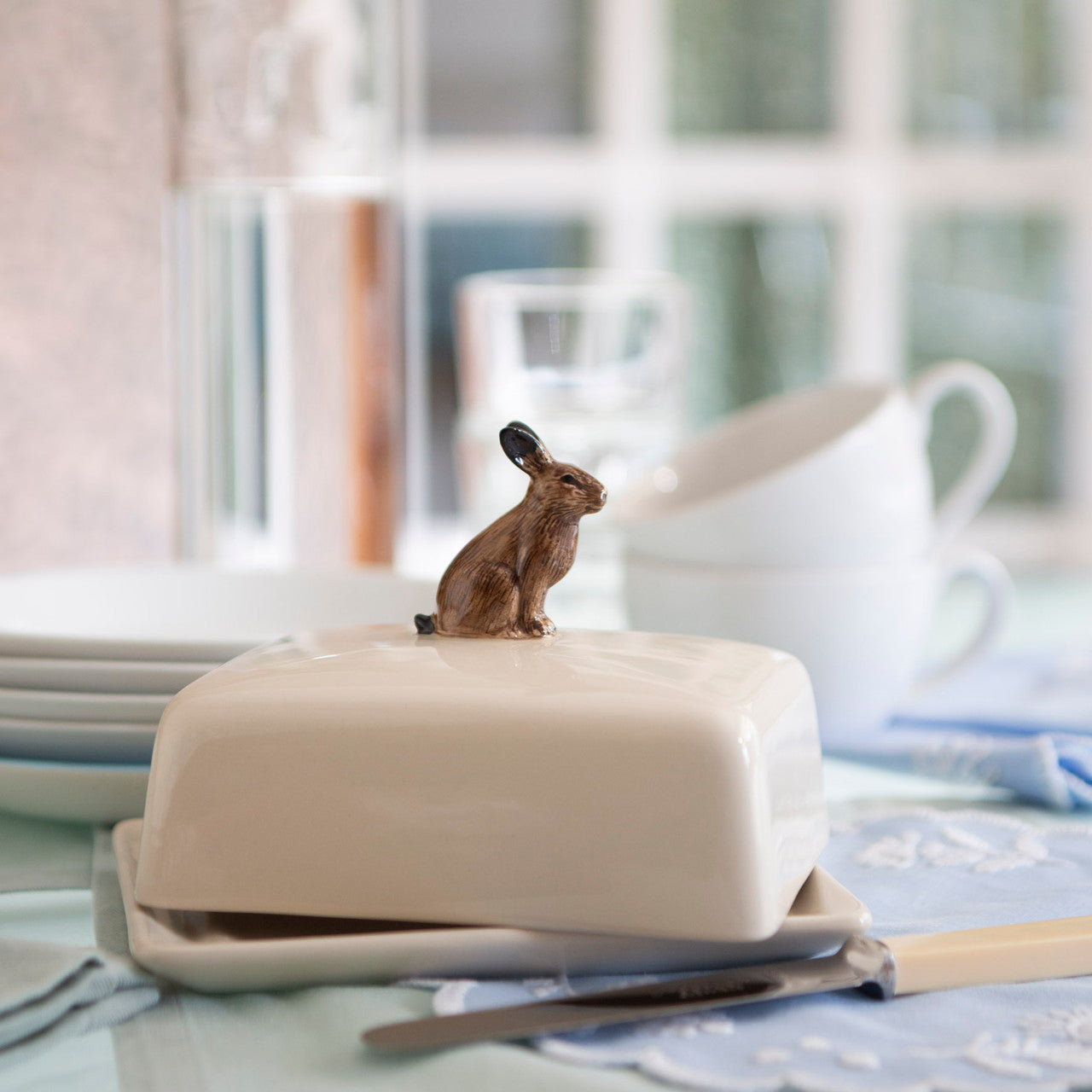 Hare Butter Dish, from Quail Ceramics