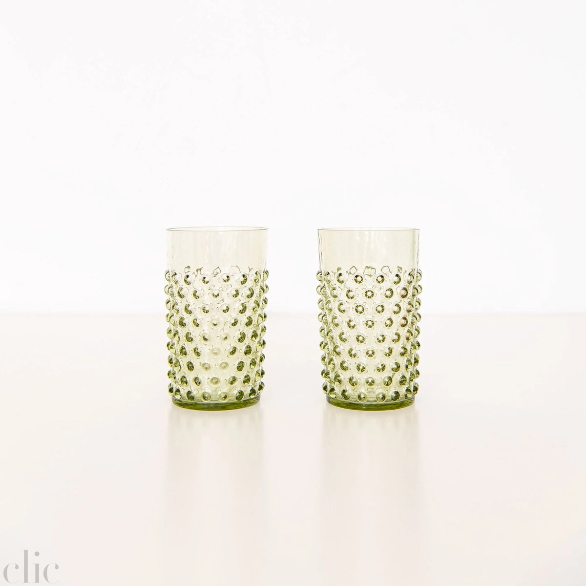 Hobnail Tumbler in Olive Green