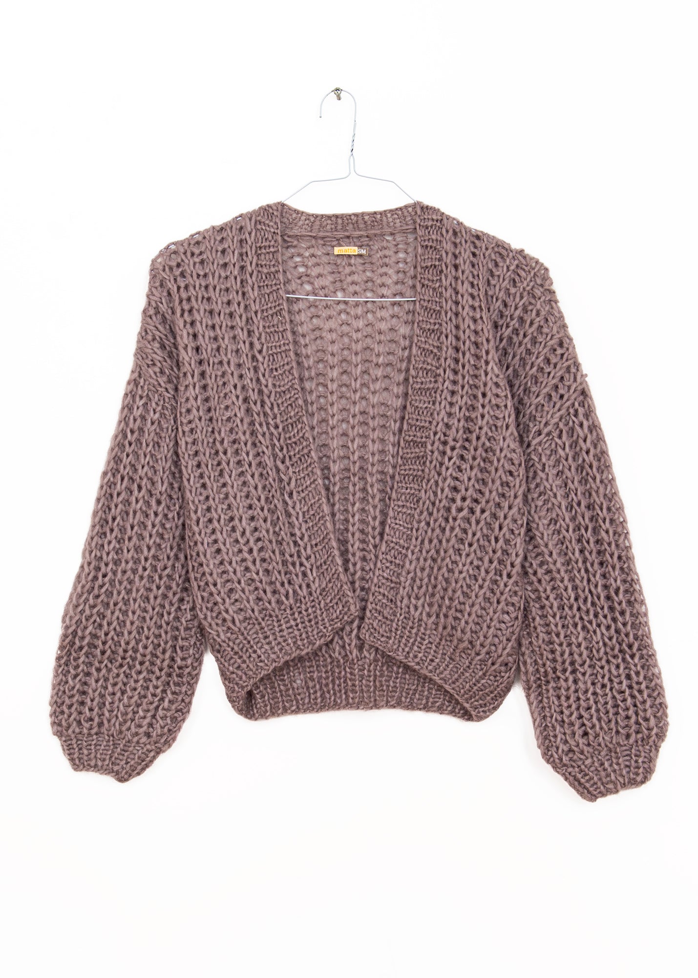 Hilma Pujpu Cardigan in Mauve, from Matta