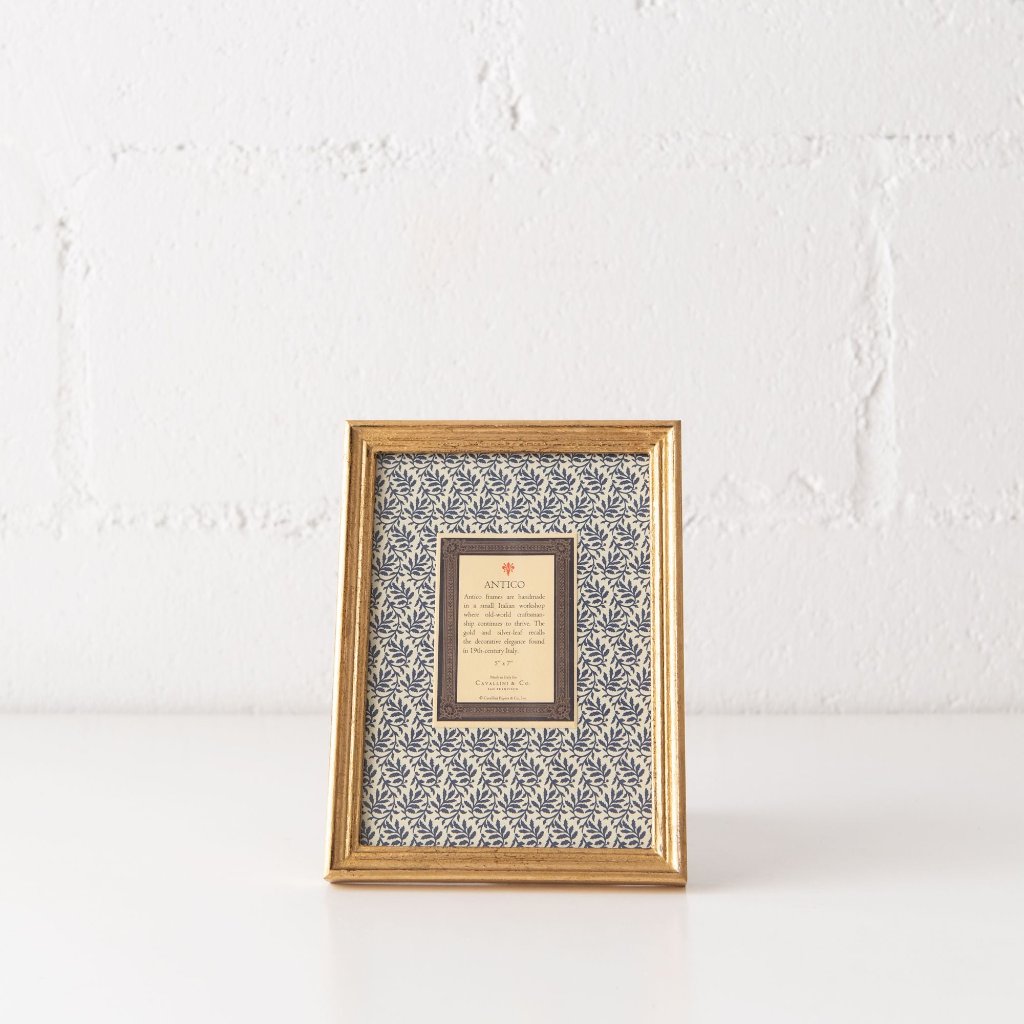 5" x 7" Florentine Frame in Antico Gold, from Cavallini