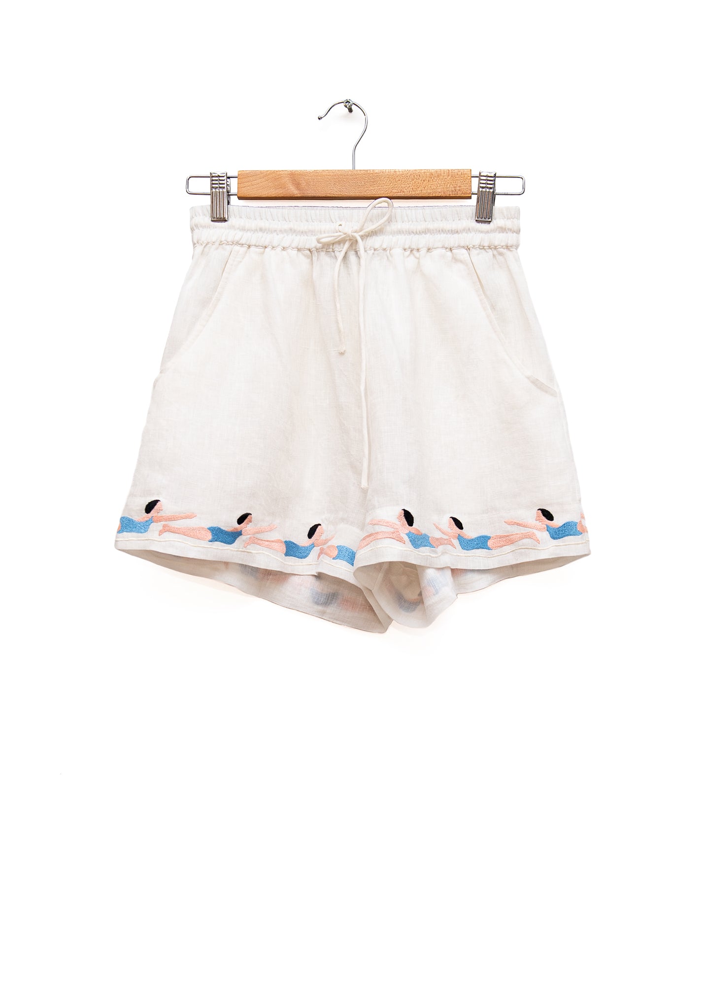 Swim Short in White and Blue, from Benaras by Citrus