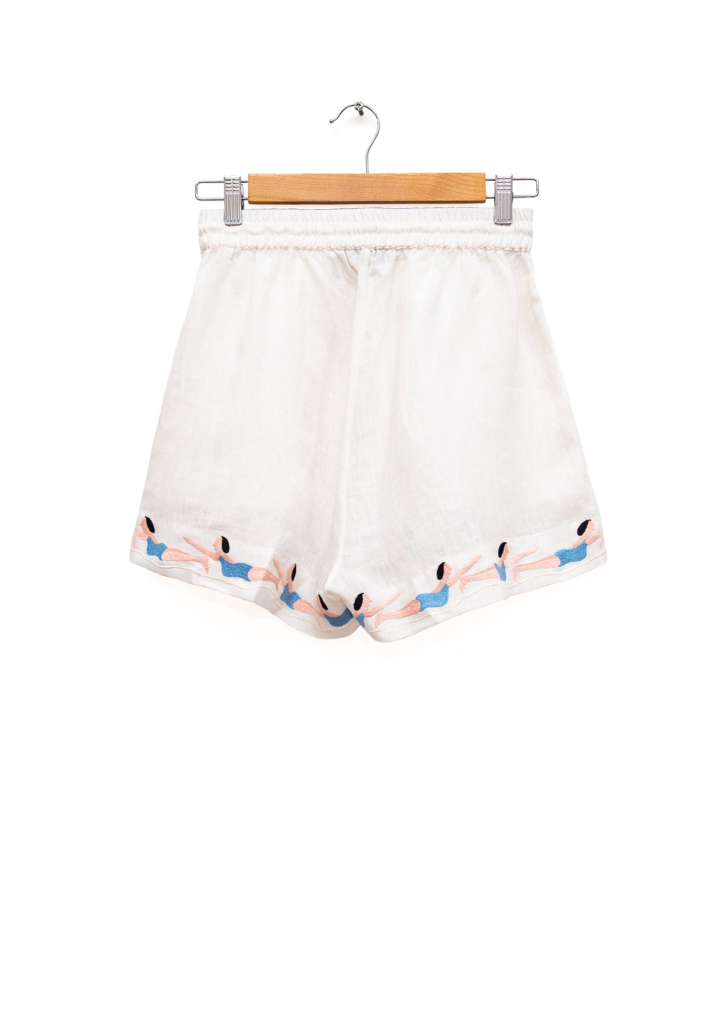 Swim Short in White and Blue, from Benaras by Citrus