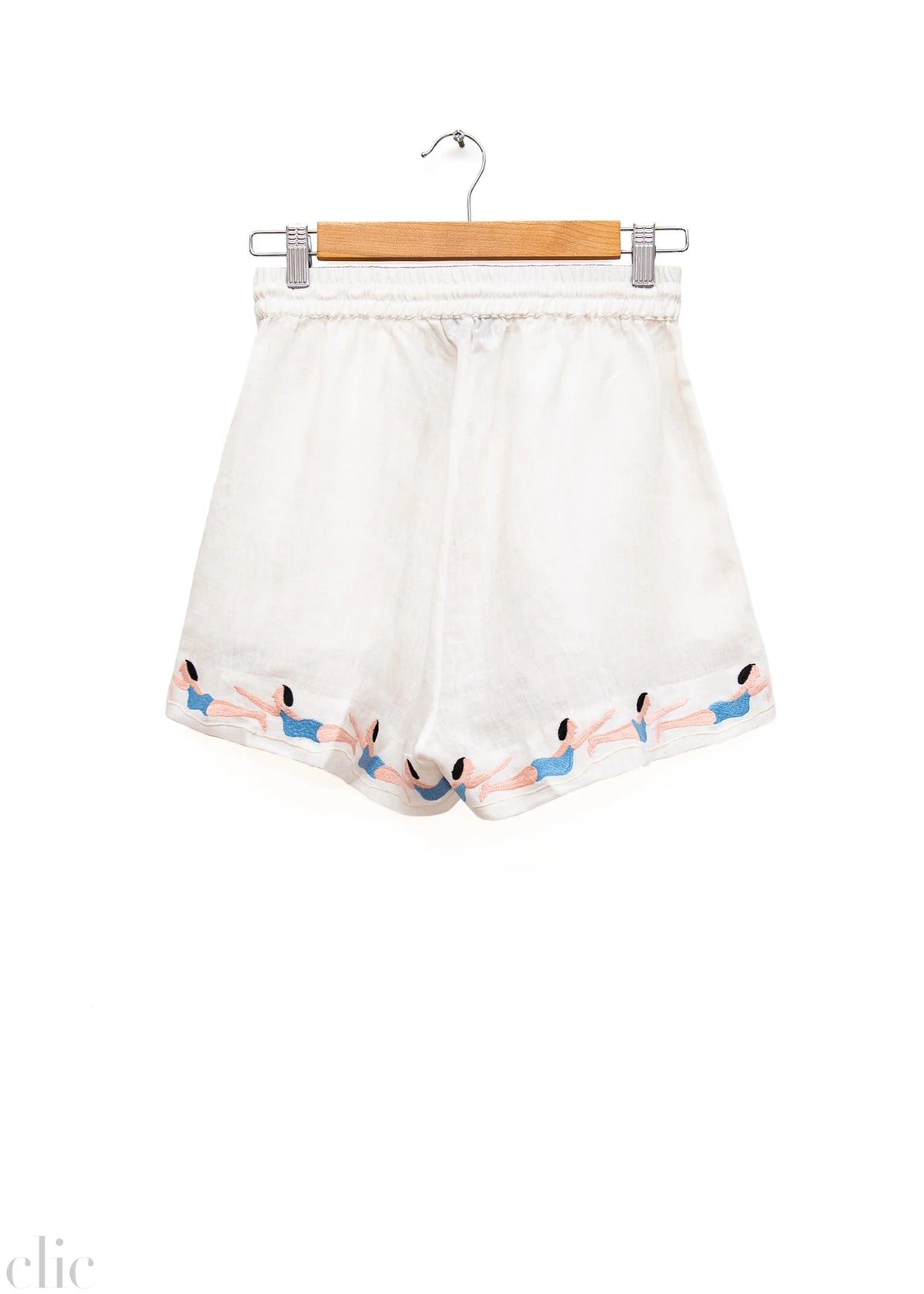 Swim Short in White and Blue, from Benaras by Citrus