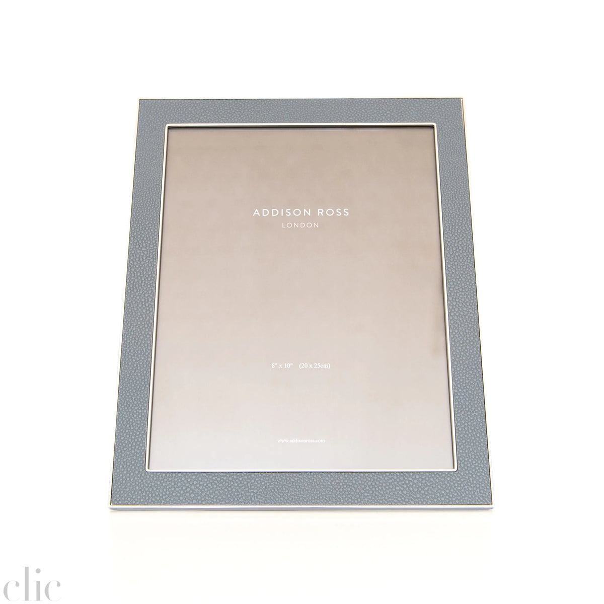 8 x 10 Shagreen Frame in Grey and Silver