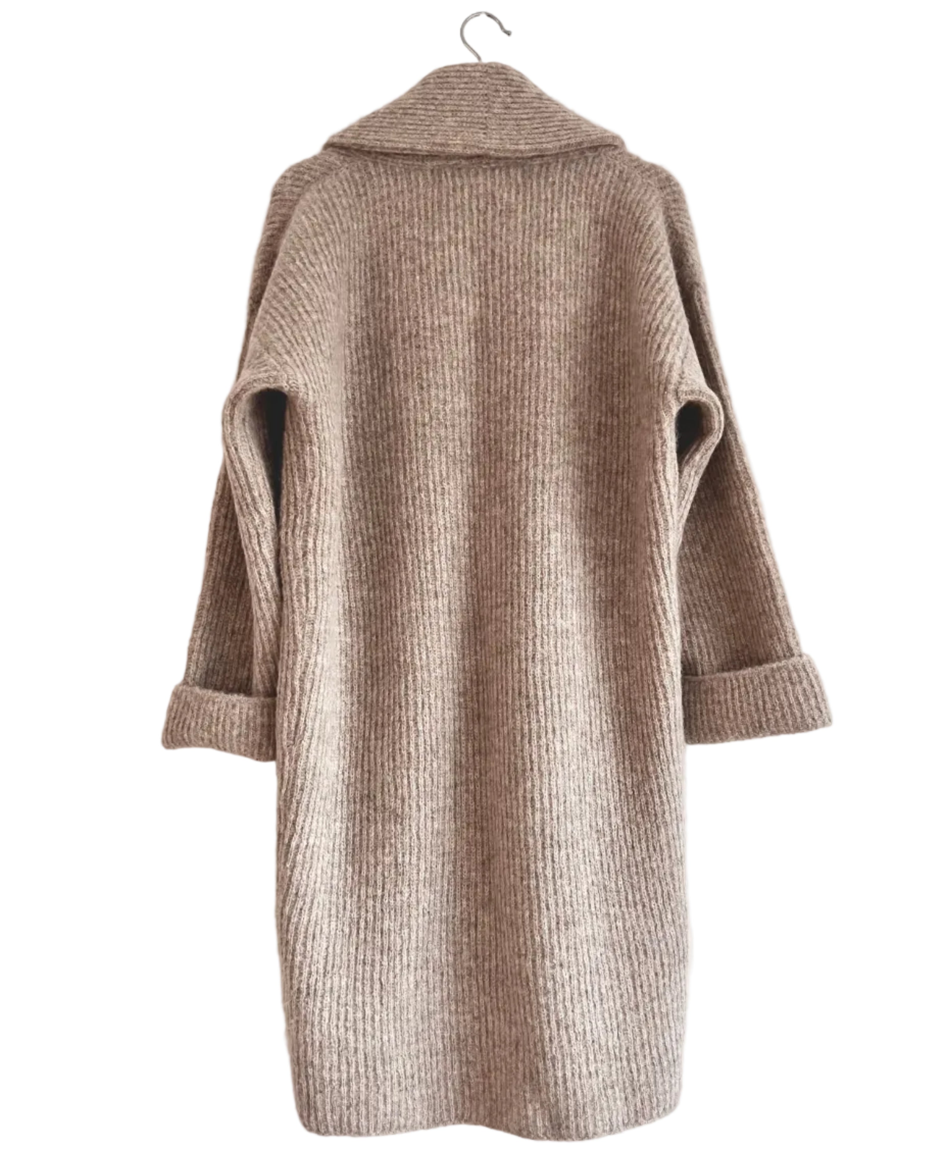 La Tierra Cardigan Coat in Oatmeal, from La Tierra