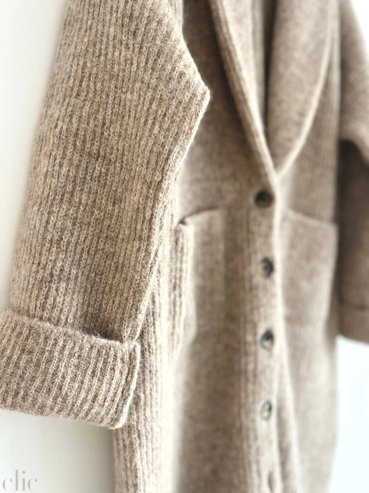 La Tierra Cardigan Coat in Oatmeal, from La Tierra
