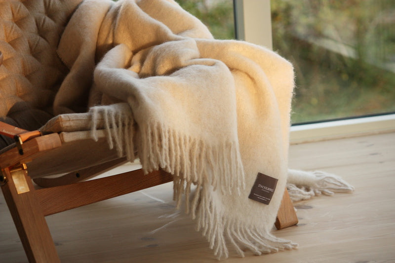 Moahir Blanket in Reflection White, from Stackelbergs