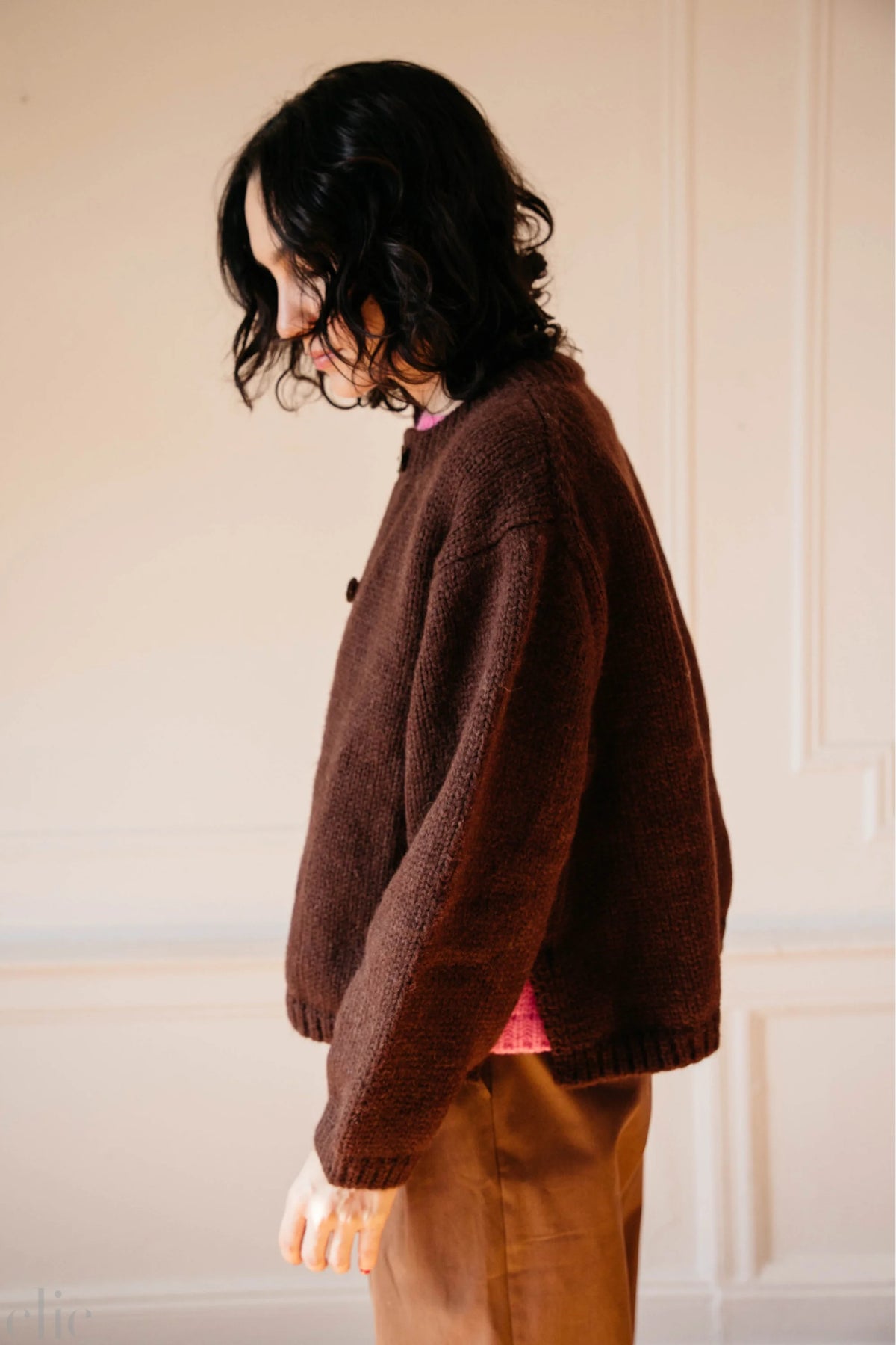 Sheba Cardigan in Chocolate, from Nikki Chasin
