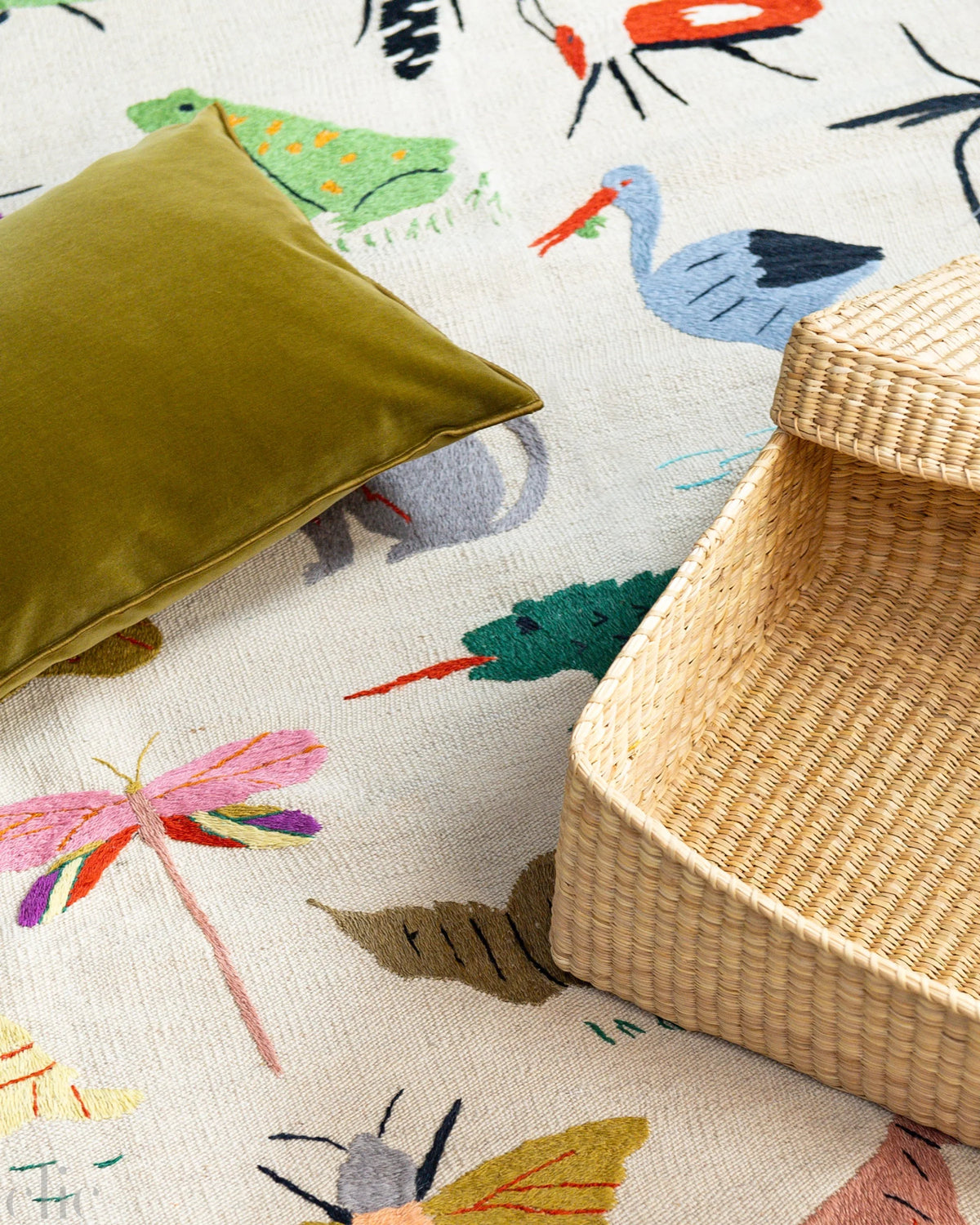 Animals 2 Suzani Kilim Rug
