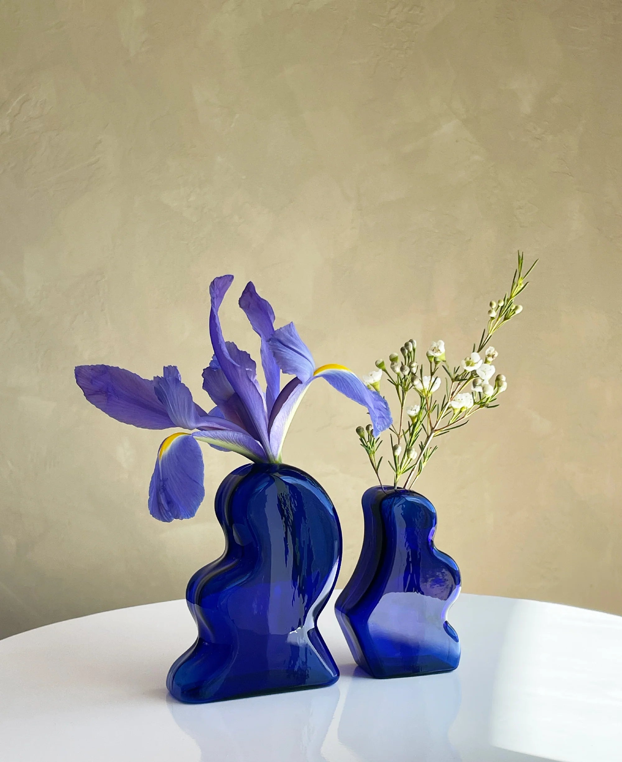 Interlocking Vase in Cobalt Blue, from Manu Nanu