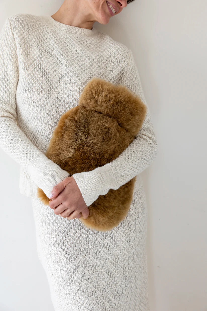 Alpaca Hot Water Bottle in Chestnut, from Intiearth