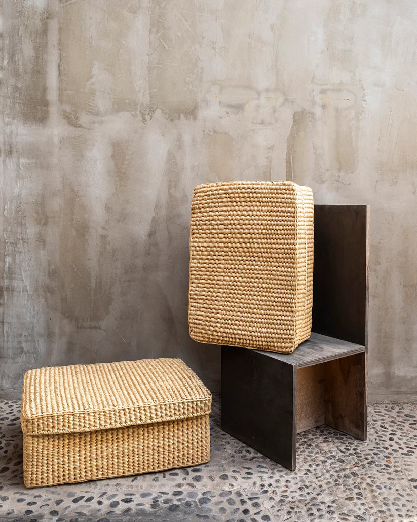 Reed Basketet in Natural, from Intiearth