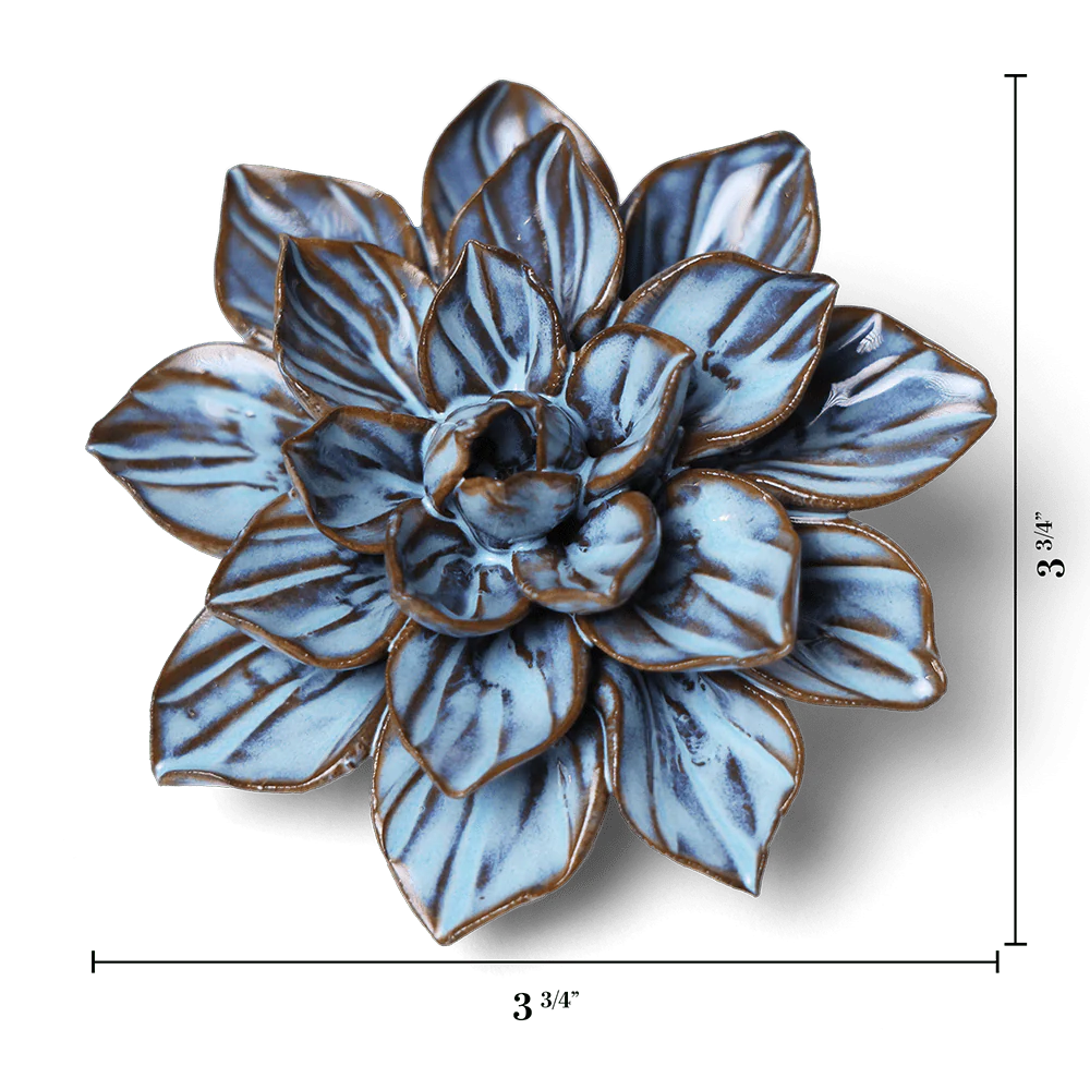 Japan Ceramic Flower in Blue Aster, from Chive