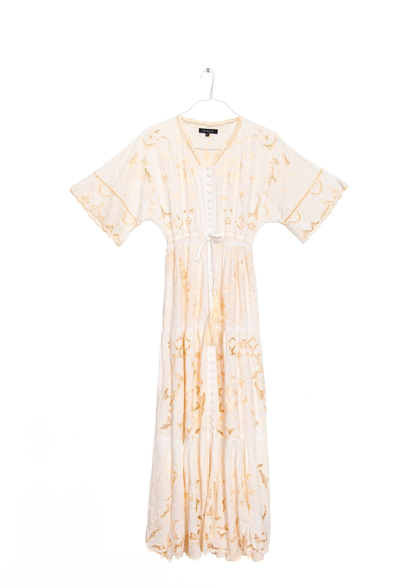 Isla Kimono Dress in White, from Zaimara