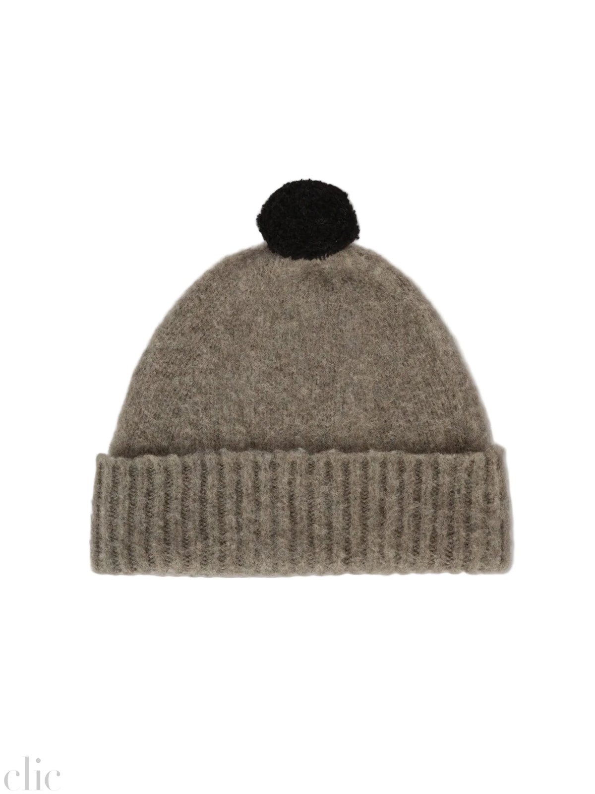 Brushed Plain Pompom Hat in Moss, from Jo Gordon