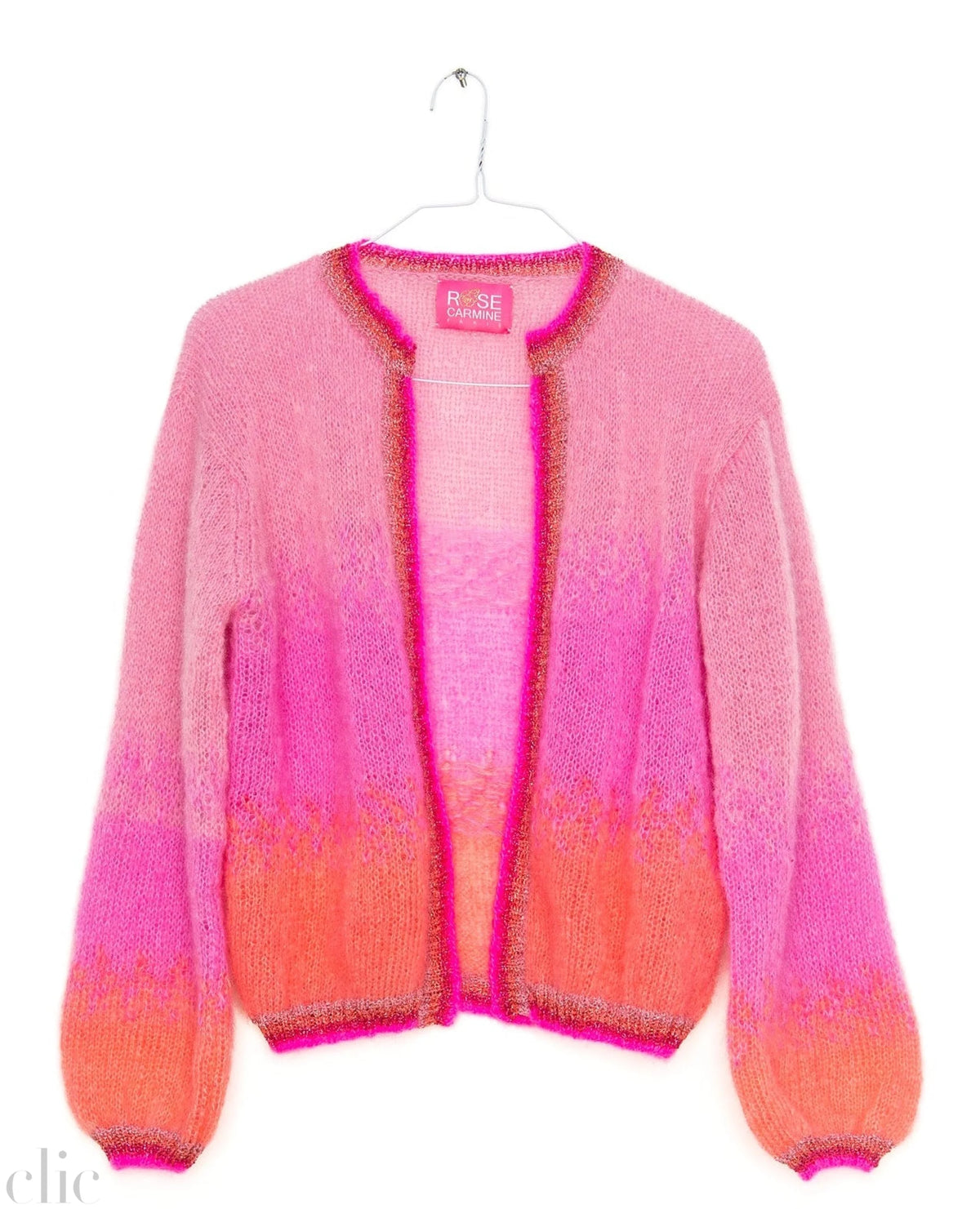 Tie Dye Cardigan in Pink & Blush, from Rose Carmine