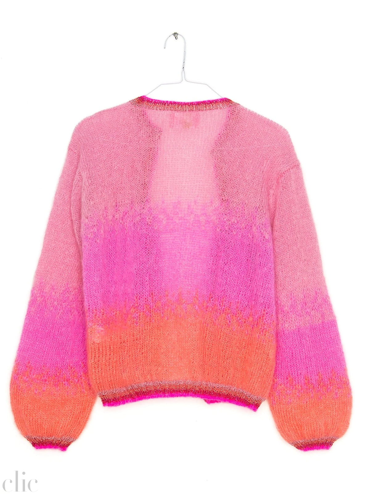 Tie Dye Cardigan in Pink & Blush, from Rose Carmine