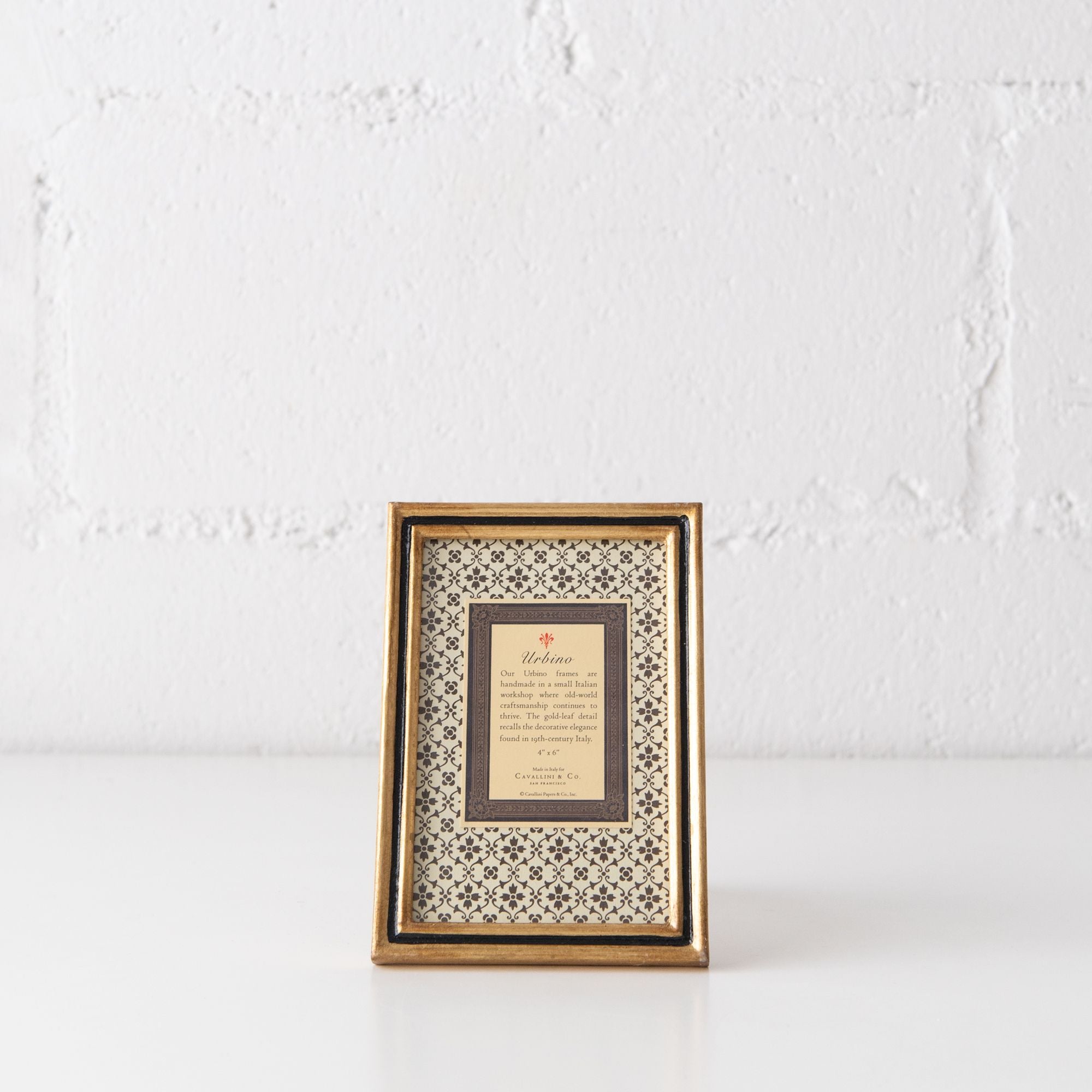 4" x 6" Florentine Frame in Urbino Black, from Cavallini