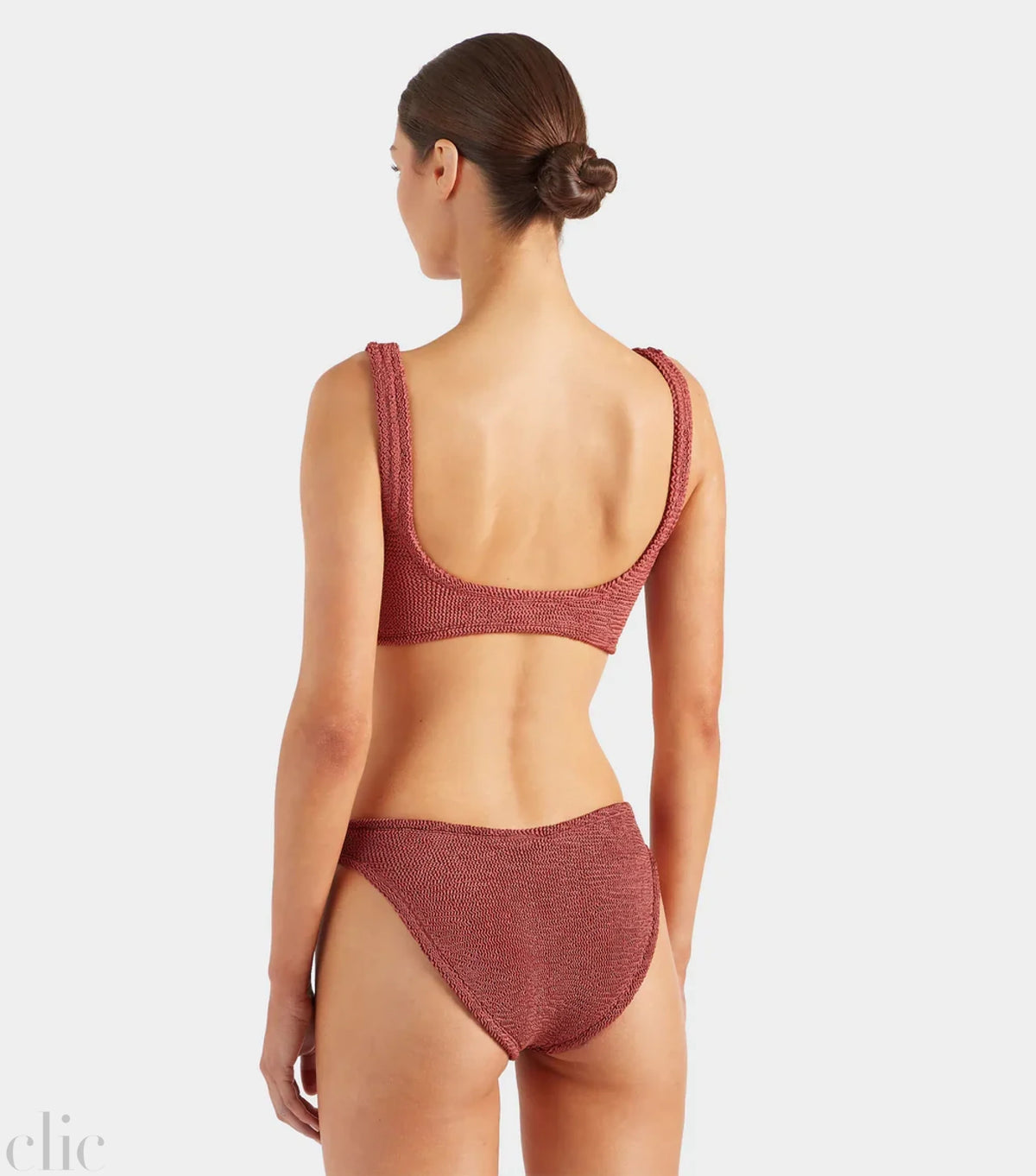 Julia Bikini in Metallic Rosewood, from Hunza G
