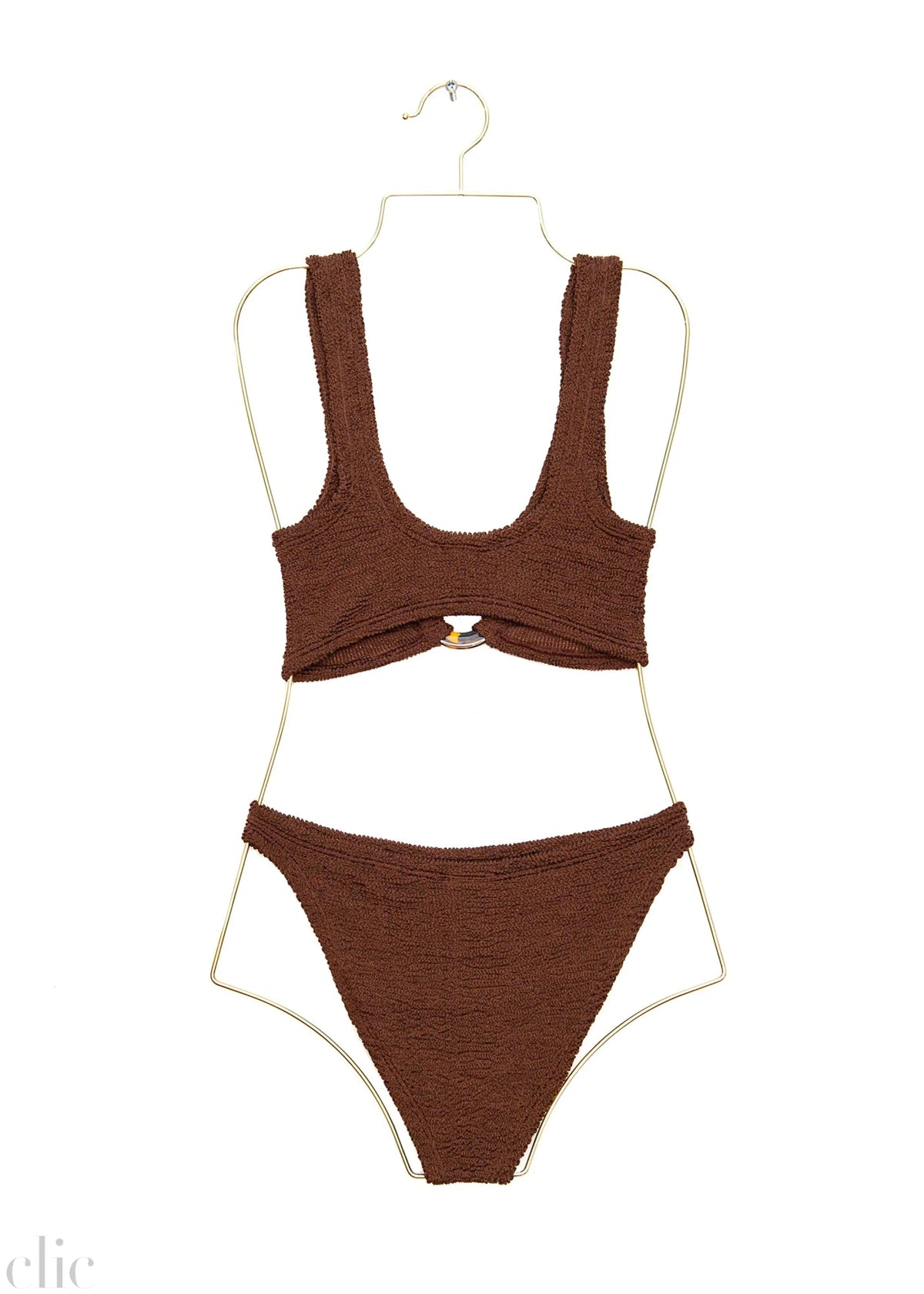 Julia Bikini in Metallic Chocolate, from Hunza G