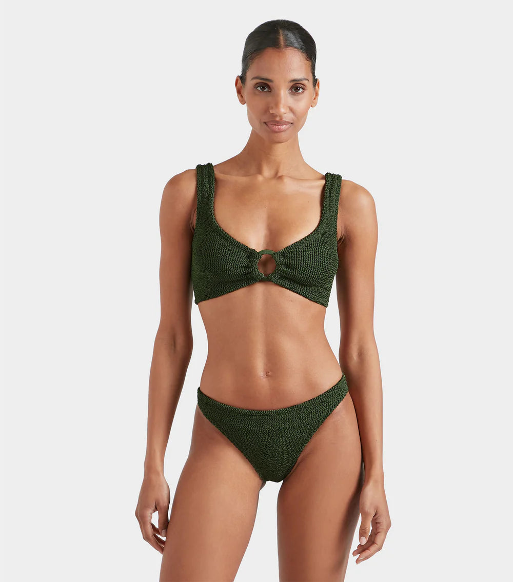 Julia Bikini in Metallic Khaki, from Hunza G