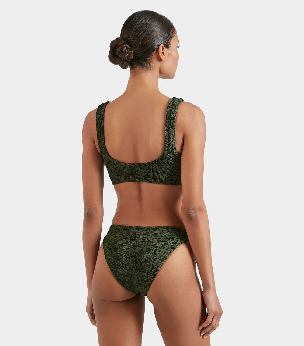 Julia Bikini in Metallic Khaki, from Hunza G