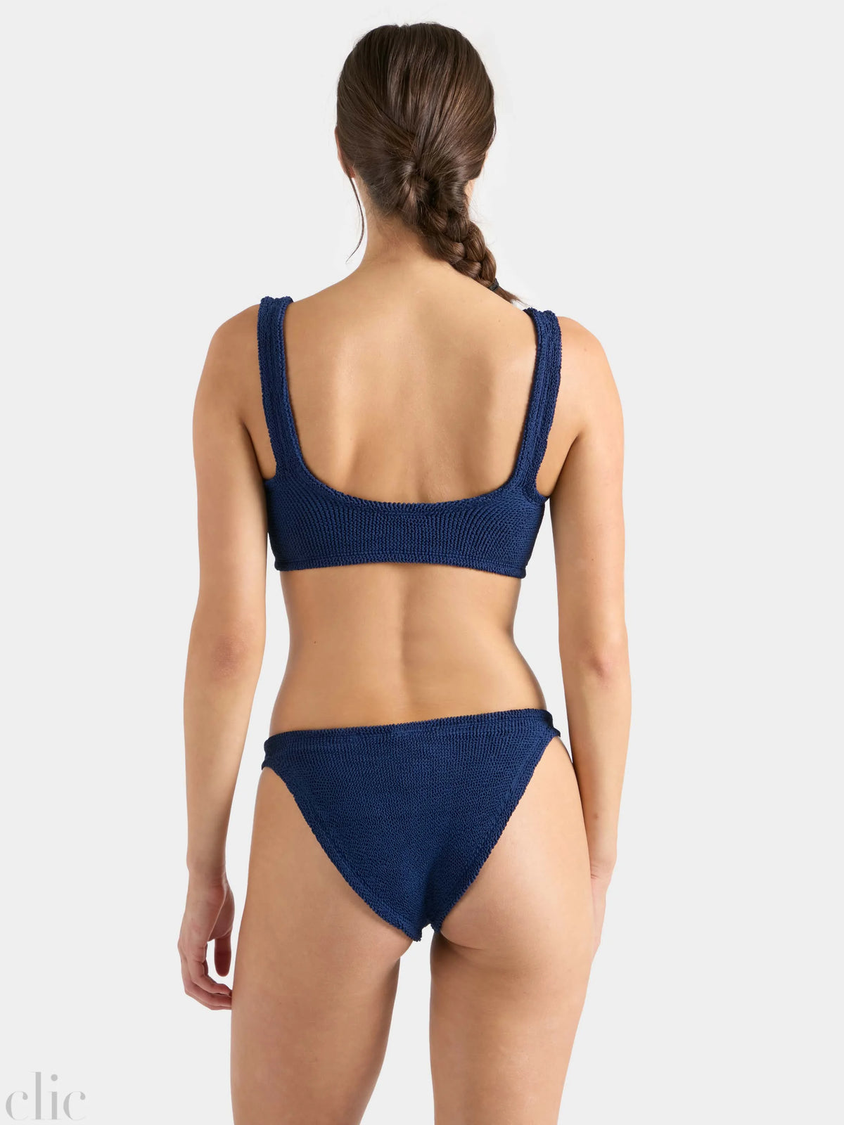 Julia Bikini With Gold Hoop in Navy, from Hunza G