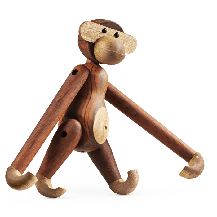 Medium Monkey in Teak and Limba, from Kay Bojesen