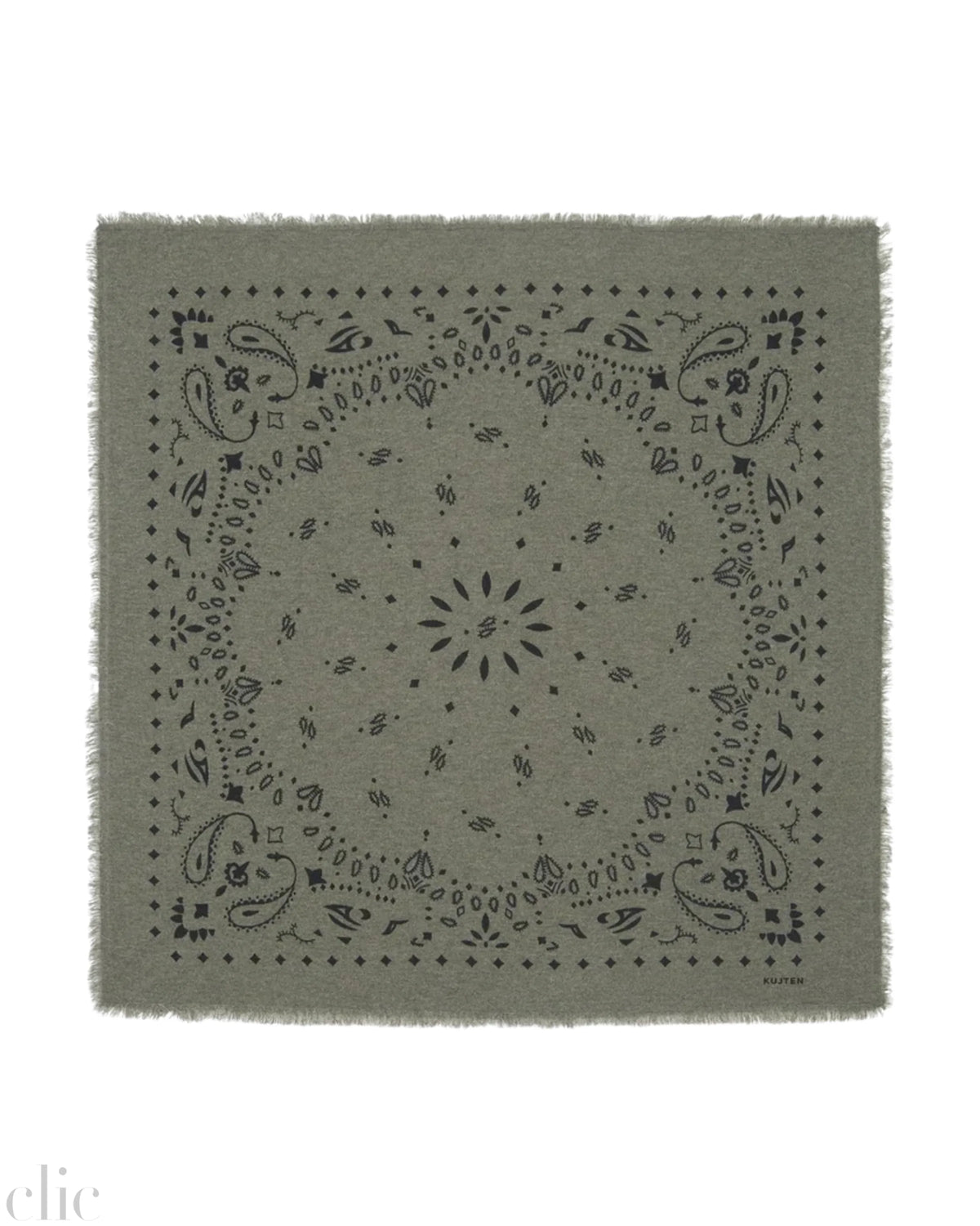 Large Hachiko Bandana in Marl Khaki, from Kujten