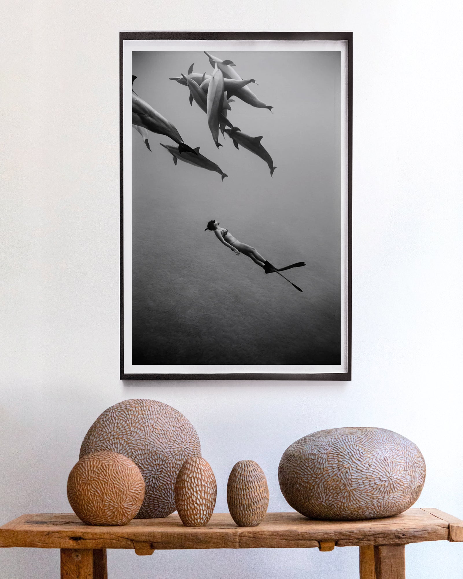 Kimi Werner with Dolphins #1 (B-339) by Wayne Levin